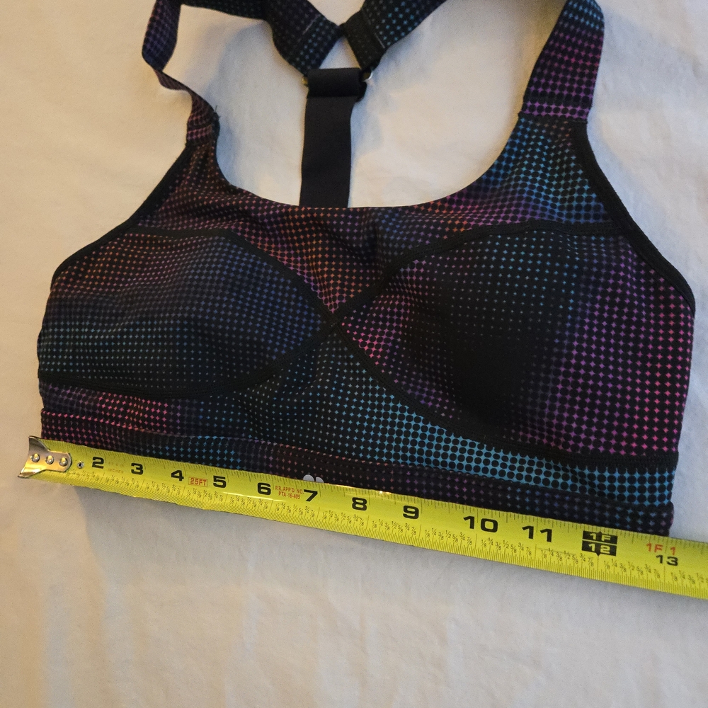 Sweaty Betty Power Medium Impact Black Gradient Neon Dot Sports Bra NAT1 - Picture 9 of 10